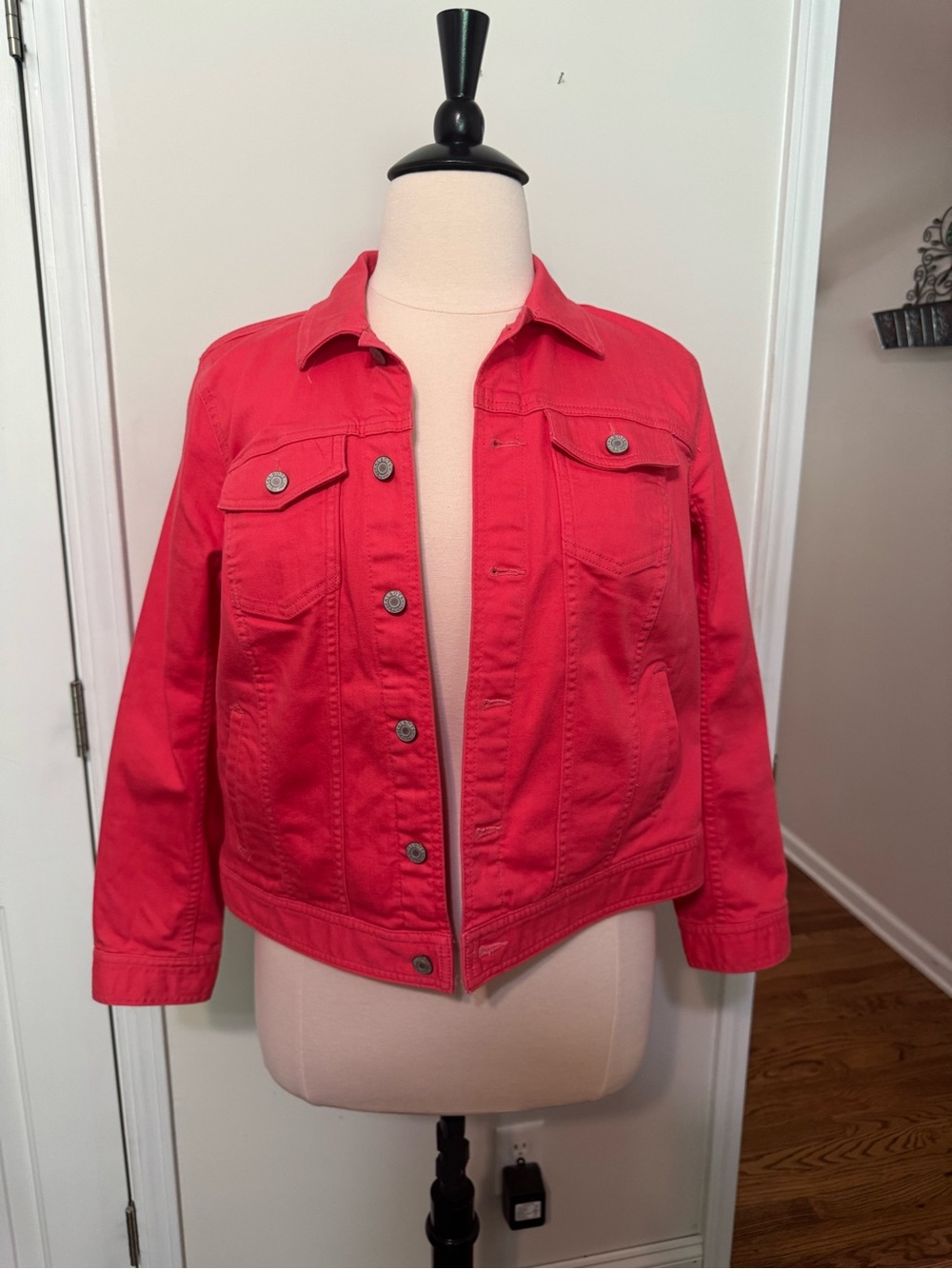Talbots Coral Denim Jacket